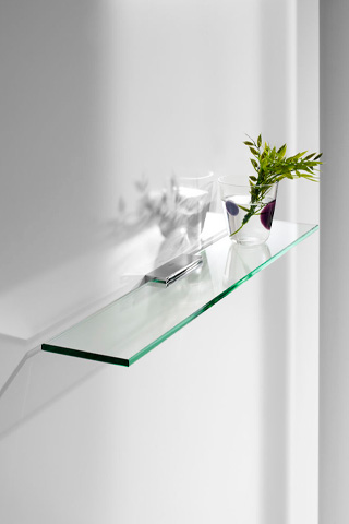 estanterías de cristal baño